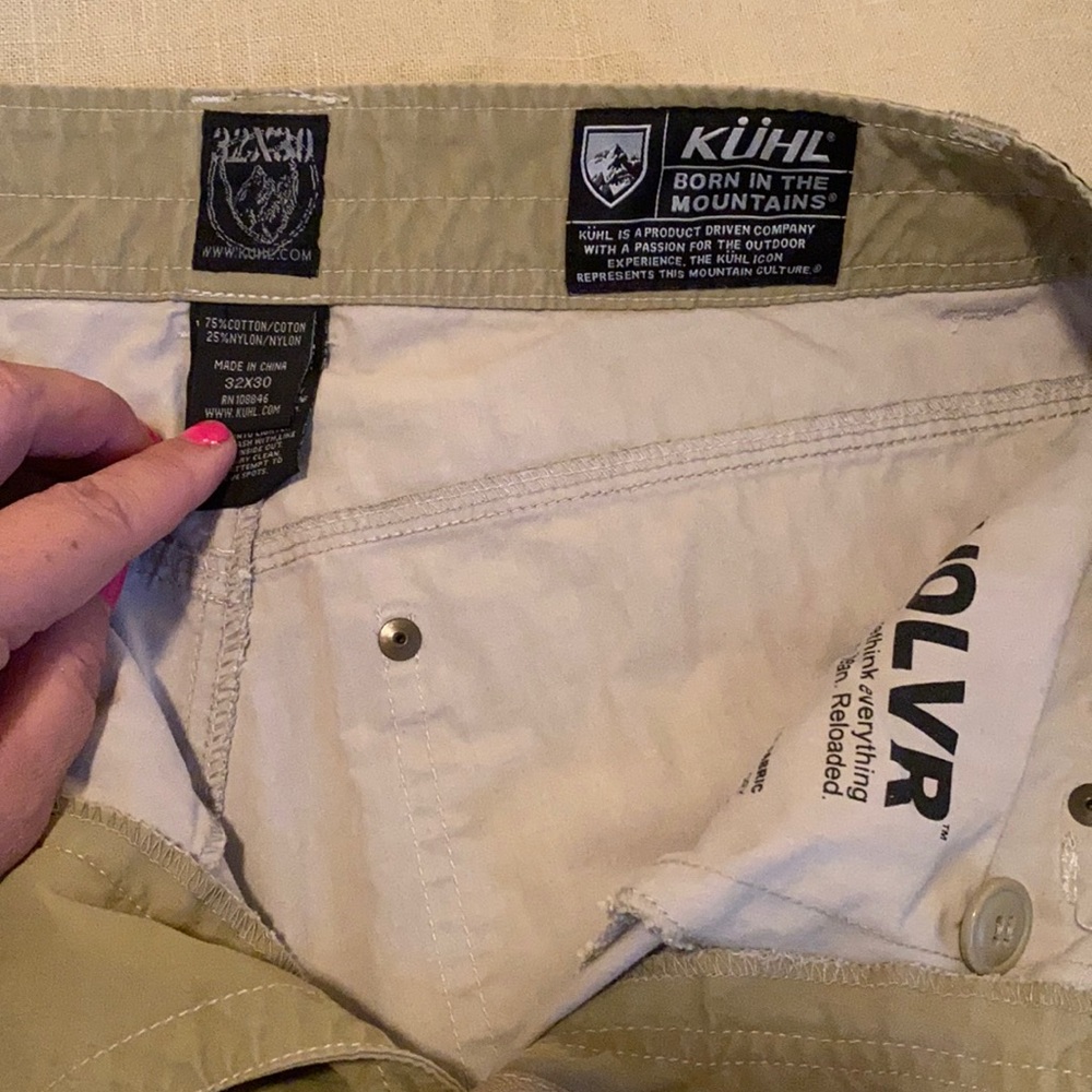 Men’s tan Kuhl REVOLVER hiking Pants